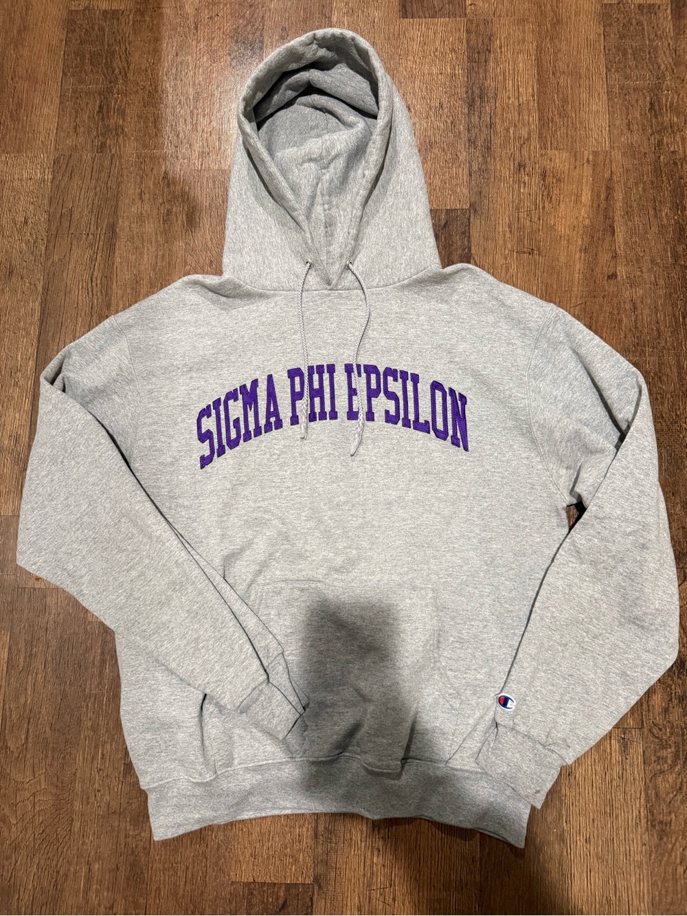 Champion Gray Sigma Phi Epsilon Pullover Hoodie large